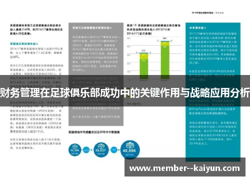 财务管理在足球俱乐部成功中的关键作用与战略应用分析